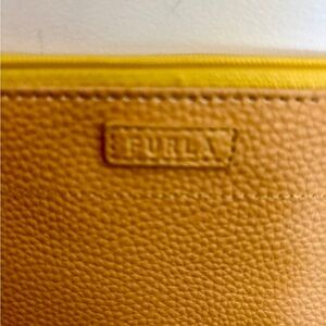 Furla Yellow and Tan Leather Wallet